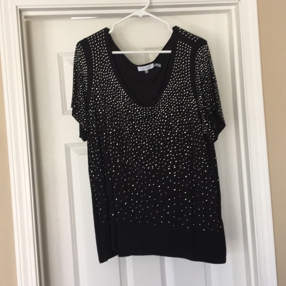 Calvin Klein black sparkle top 2x-worn once!